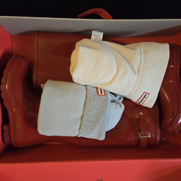 Hunter Red Tall Rain Boots - Picture 6 of 6